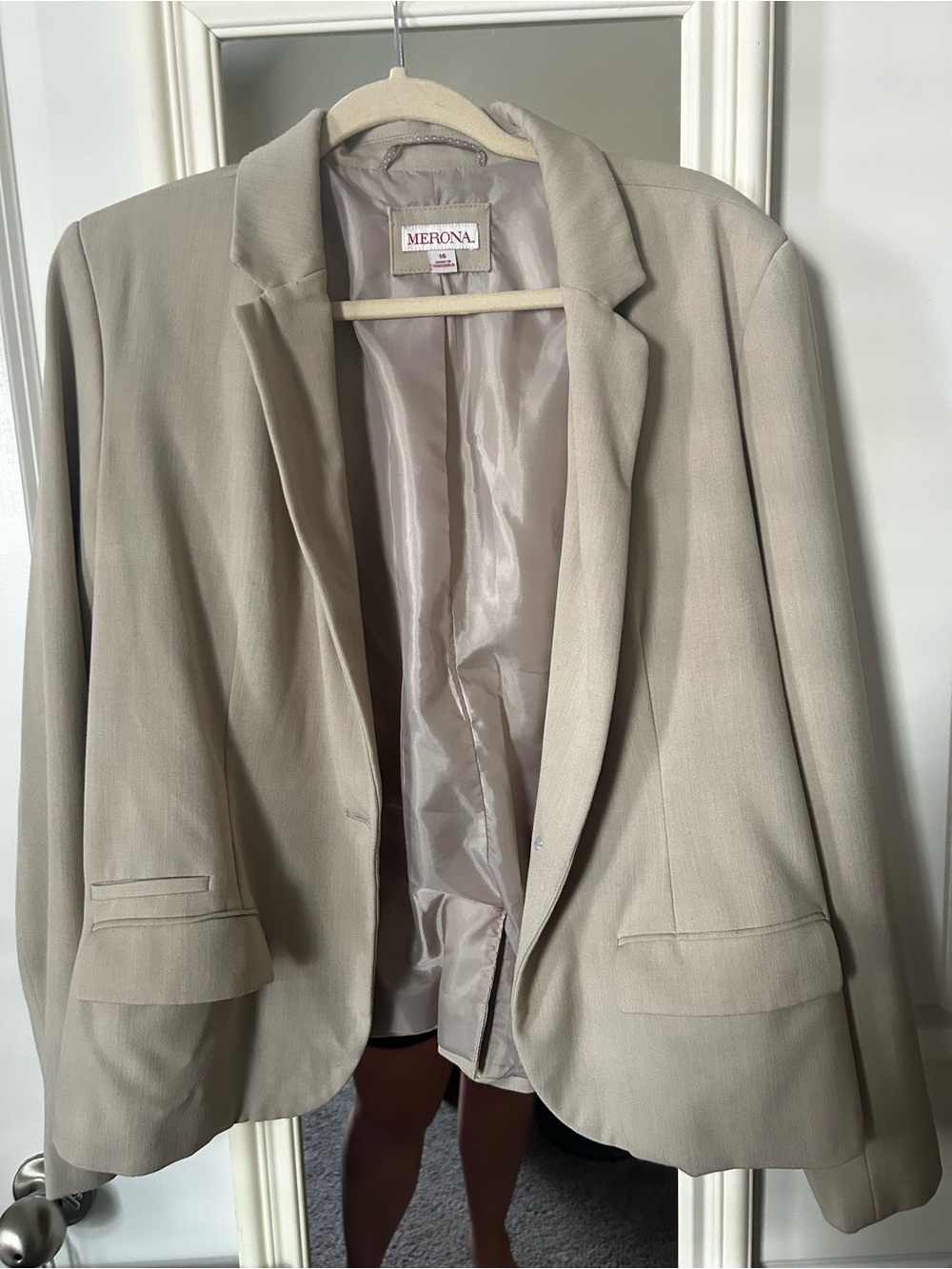 Merona Light Beige Women's Tailored Blazer